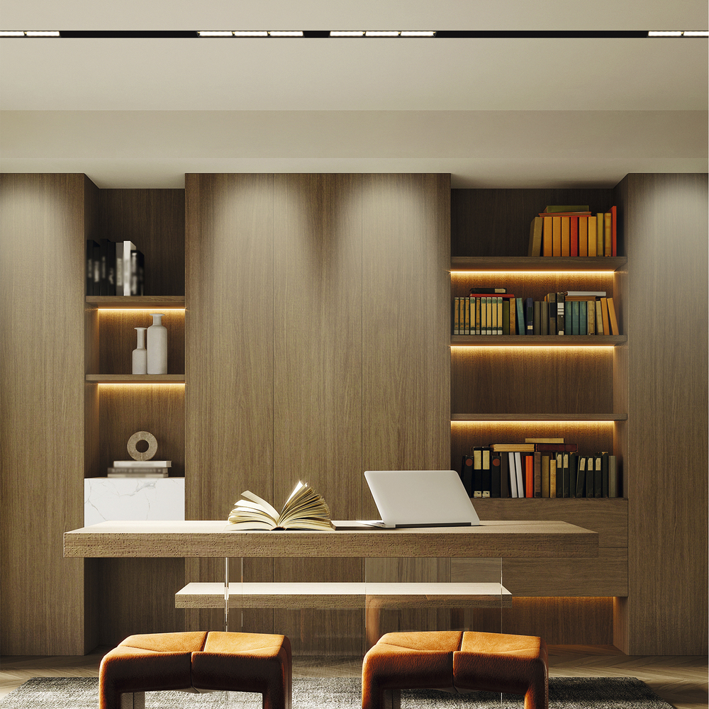 Светильник трековый SKYLINE 48 LED 1х12W ST804 в интерьере